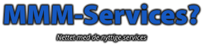 MMM-Services? Nettet med de nyttige services